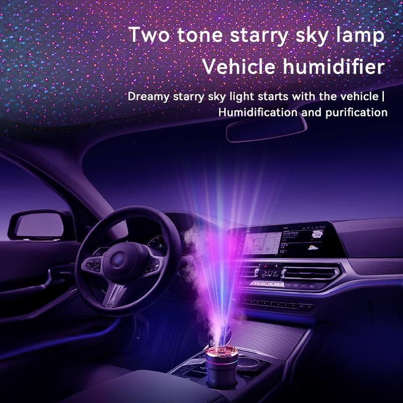 Car Diffuser Humidifier 300ML USB Mini Mist Air Essential Diffuser with Starry Sky Projector Night Light Portable Air Freshener Aromatherapy Diffuser