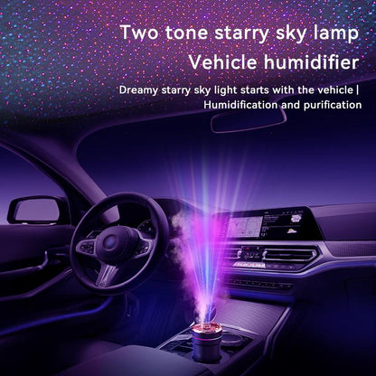 Car Diffuser Humidifier 300ML USB Mini Mist Air Essential Diffuser with Starry Sky Projector Night Light Portable Air Freshener Aromatherapy Diffuser