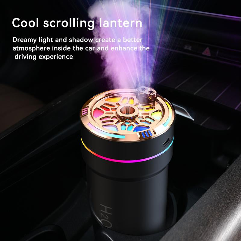 Car Diffuser Humidifier 300ML USB Mini Mist Air Essential Diffuser with Starry Sky Projector Night Light Portable Air Freshener Aromatherapy Diffuser